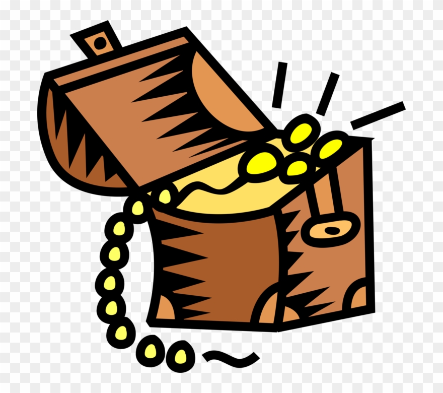 Vector Illustration Of Buccaneer Pirate's Treasure Clipart
