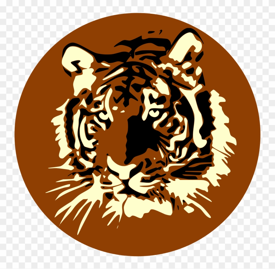 Tiger Face Clip Art N20 - Tiger Icon Shower Curtain - Png Download