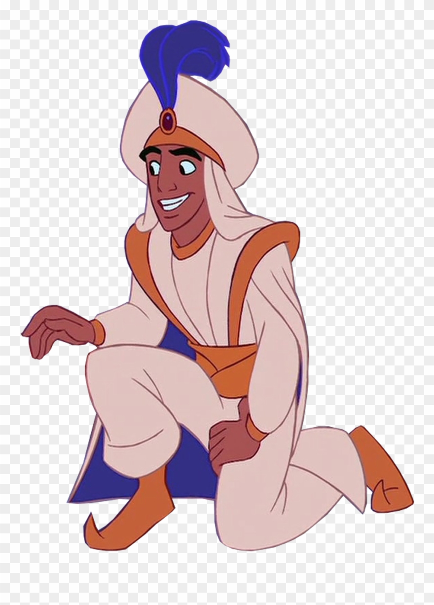Cliparts Del Personaje Aladdín Vestido Con Sus Ropas - Aladdin Cartoon - Png Download