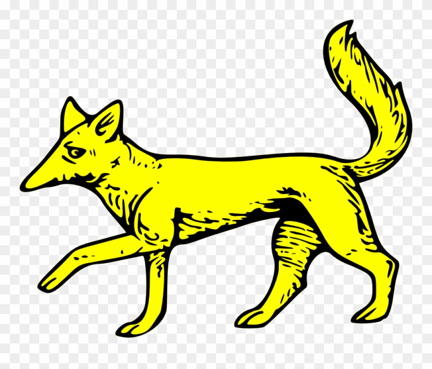 Fox Passant - Coat Of Arms Fox Symbol Clipart