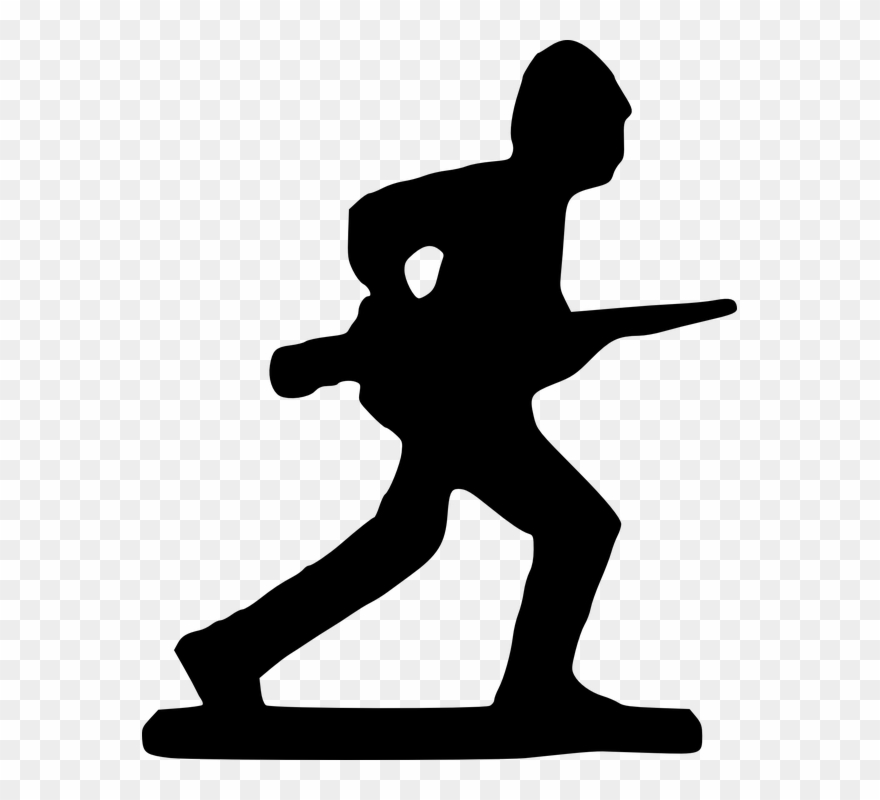 Wars Clipart Soldier Silhouette - Drawing Of Toy Soldiers - Png Download