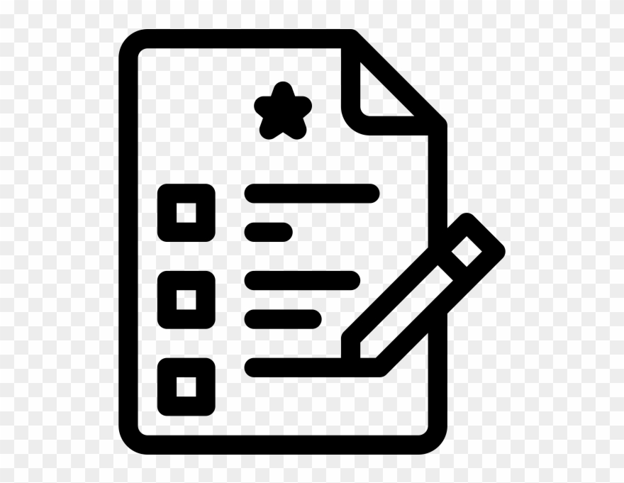 Black And White Icon Symbolizing Checking Things Off - Icon Clipart