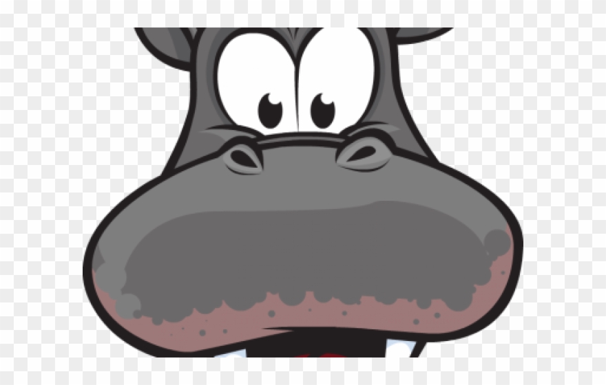 Hippopotamus Clipart Cartoon Zoo Animal - Cartoon Hippo Open Mouth - Png Download