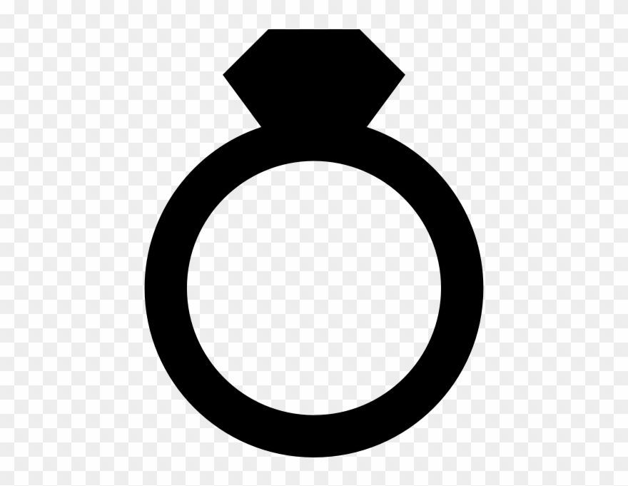 Diamond Ring Rubber Stamp - Timer Icon Clipart