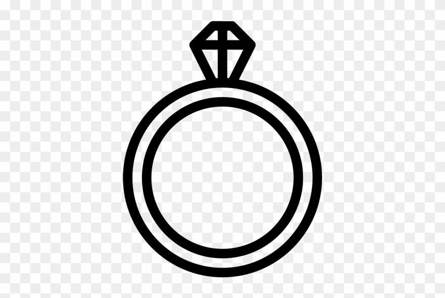 Diamond Ring Rubber Stamp - Fashion Clipart