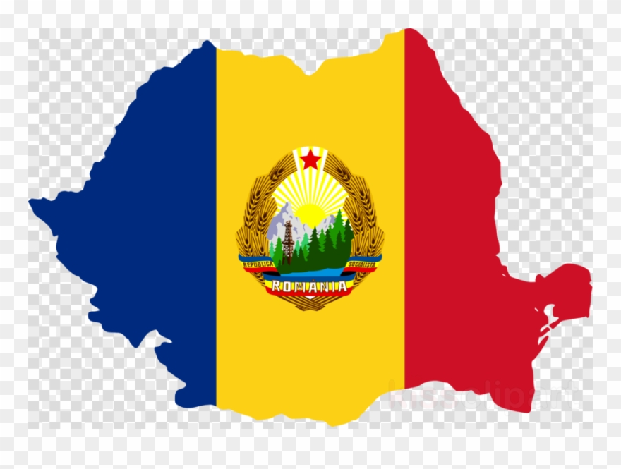 Download Romania Map Flag Clipart Flag Of Romania National - Romania Flag Map Png Transparent Png