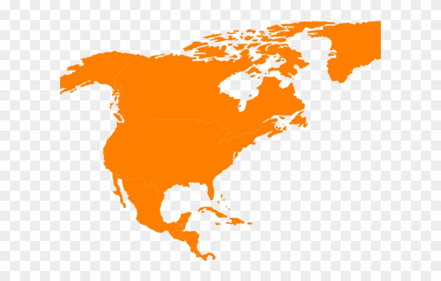 Map Clipart Continent - Clipart North America Map Outline - Png Download