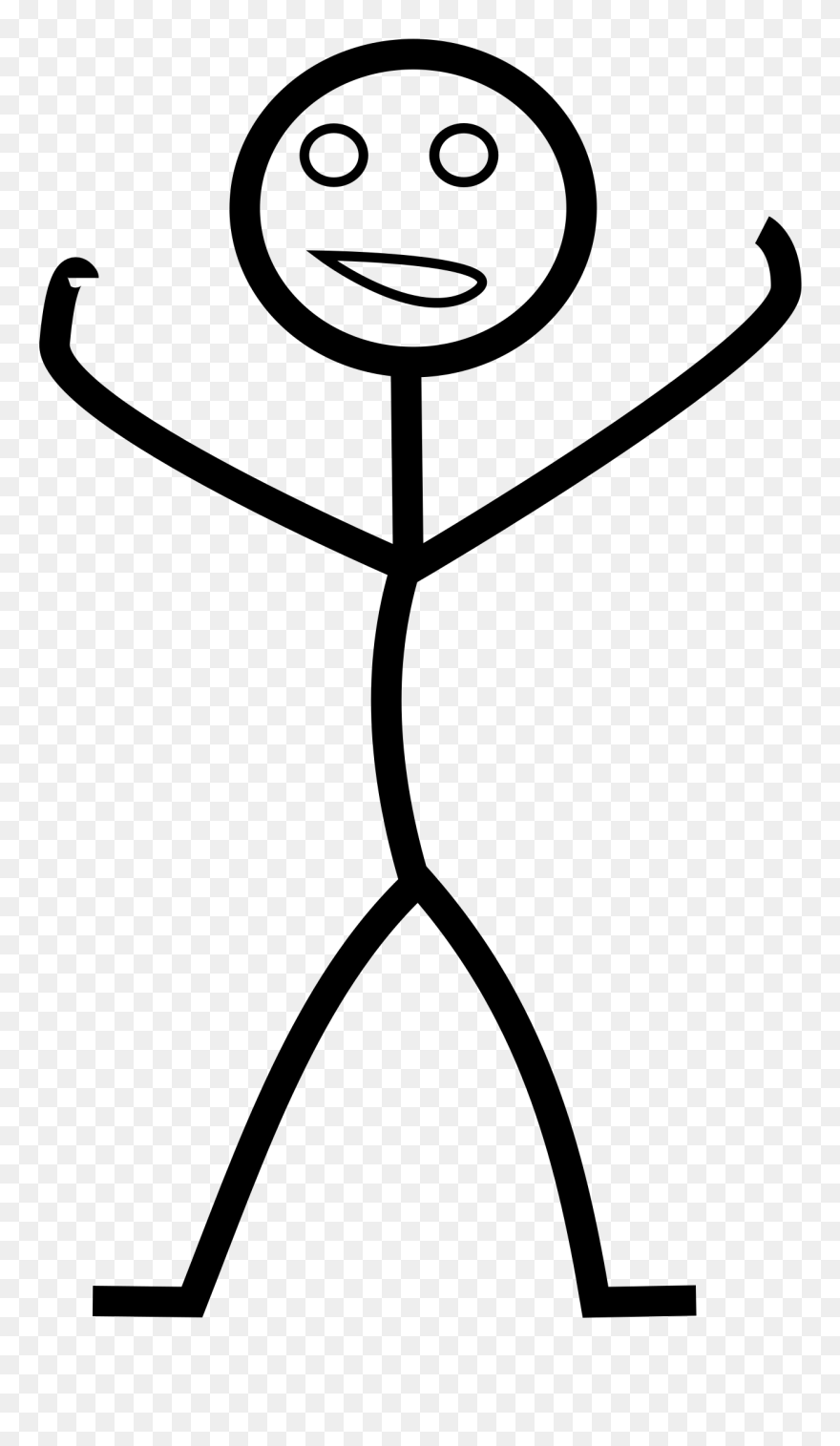 Happy Man Stick-man - Stick Figure Transparent Background Clipart