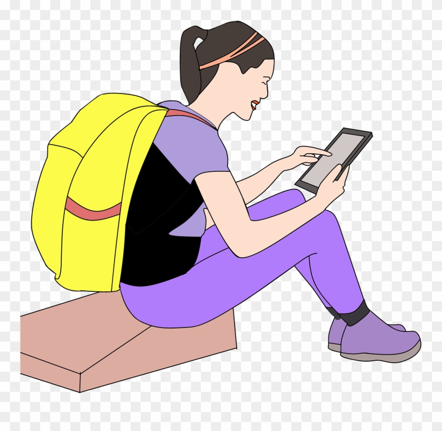 Middle School - Simulators - Girl Searching Clipart - Png Download