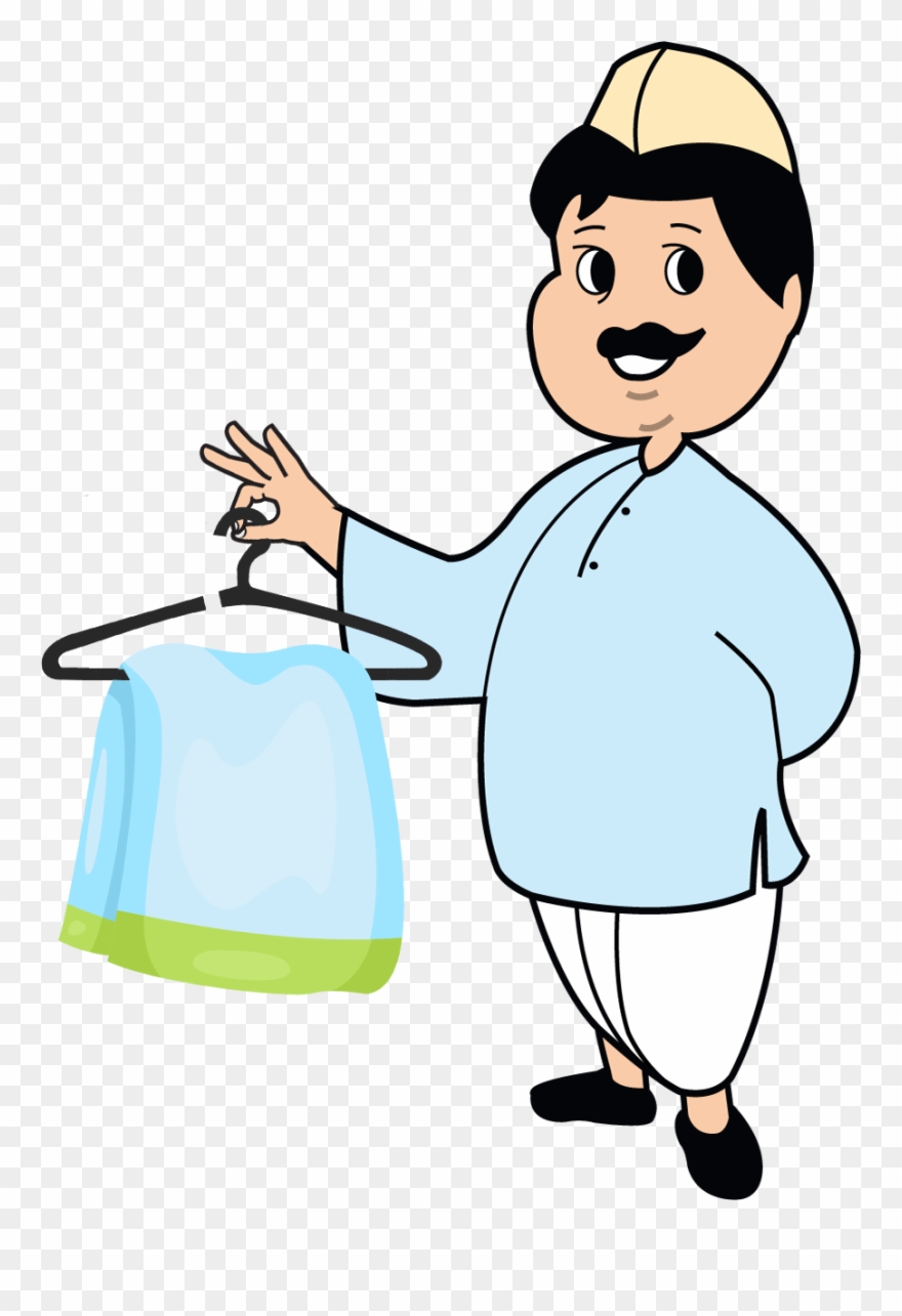 Dry Clean Boy Logo Clipart
