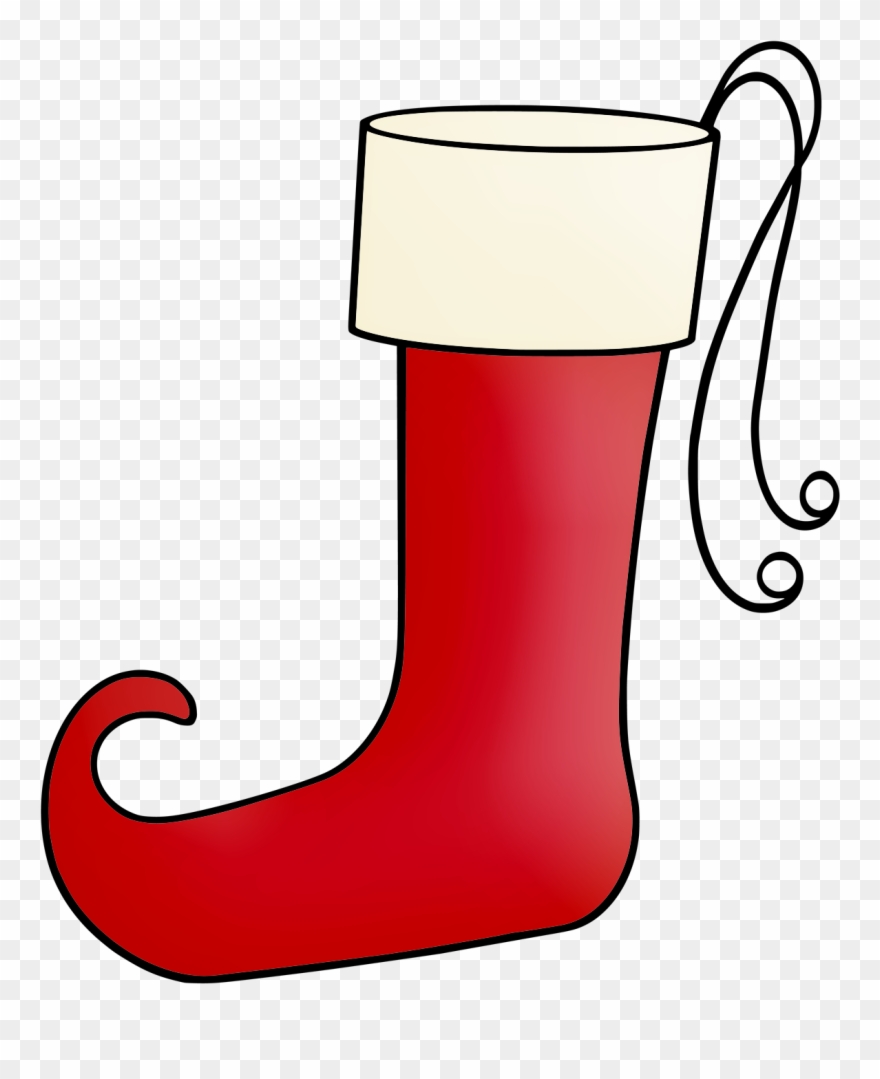 Christmas Elf Stocking Clip Art - Stocking - Png Download