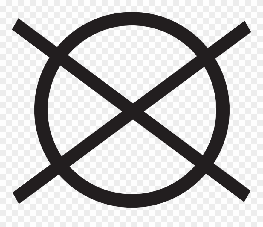Do Not Dry Clean - Cross Through A Circle Clipart