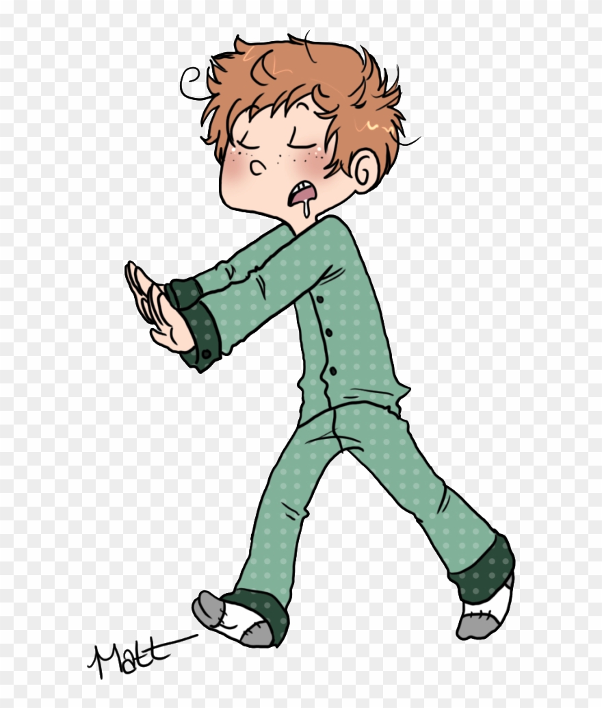 Why Do Some People Walk In Their Sleep - Sleep Walking Girl Cartoon Clipart