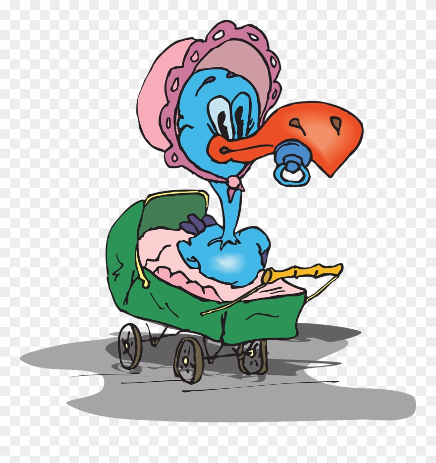 Vector Graphics,free Pictures - Bird With A Babys Dummy Clipart