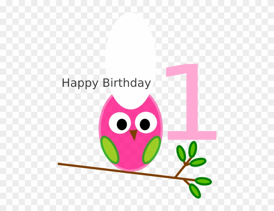 Birthday Clip Art At Clker Com Vector - Happy 1st Birthday Wishes Girl - Png Download