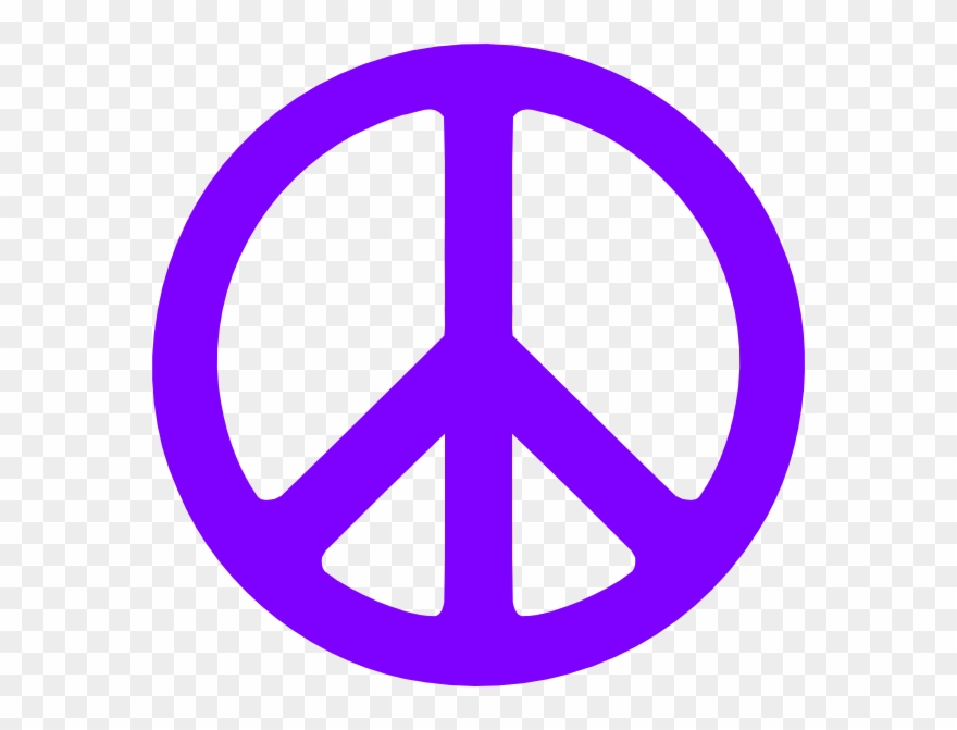 Download Free Printable Clipart And Coloring Pages - Purple Peace Sign - Png Download