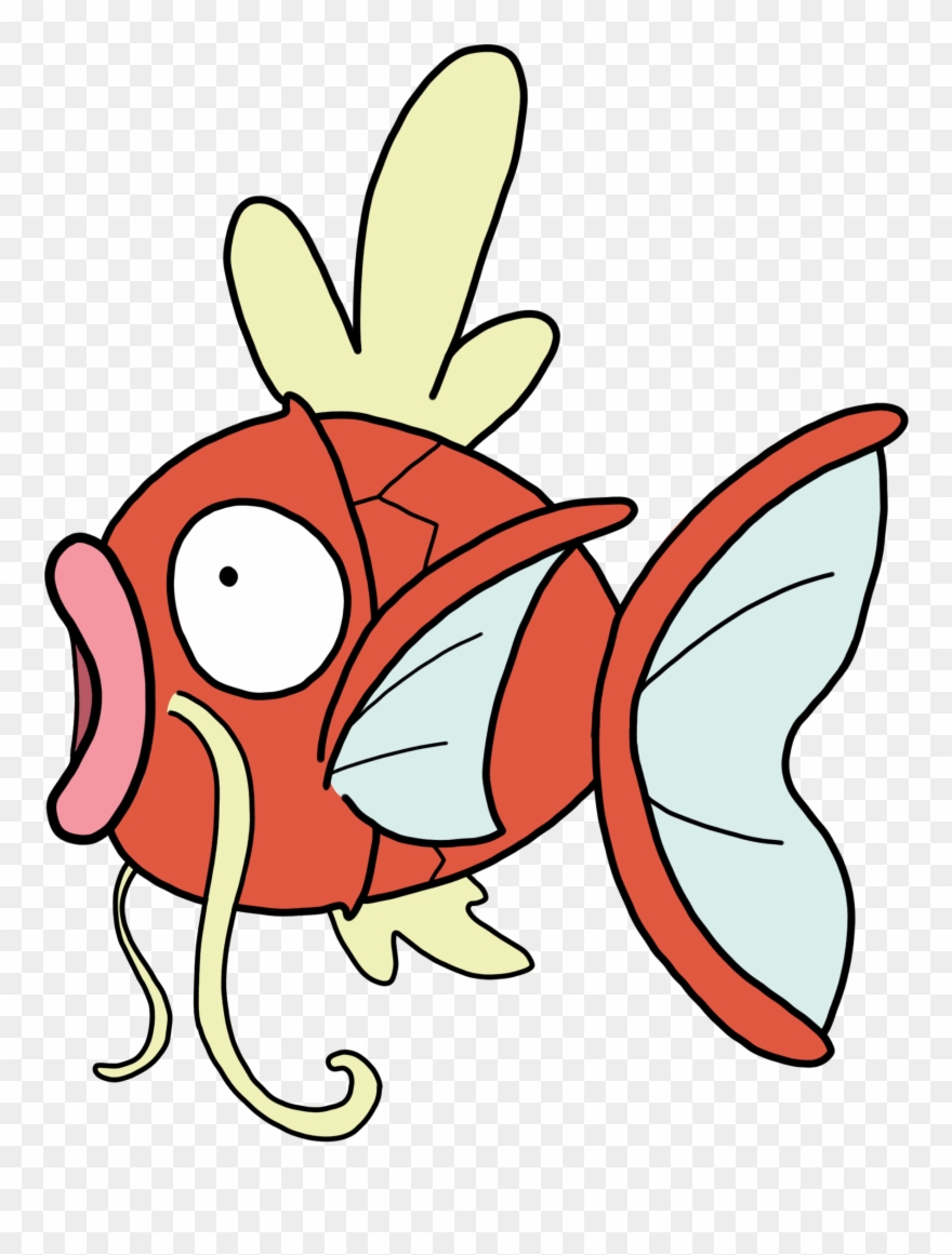 Magikarp Drawing Pokemon - Swims Strongly Up Rivers Pokemon Clipart