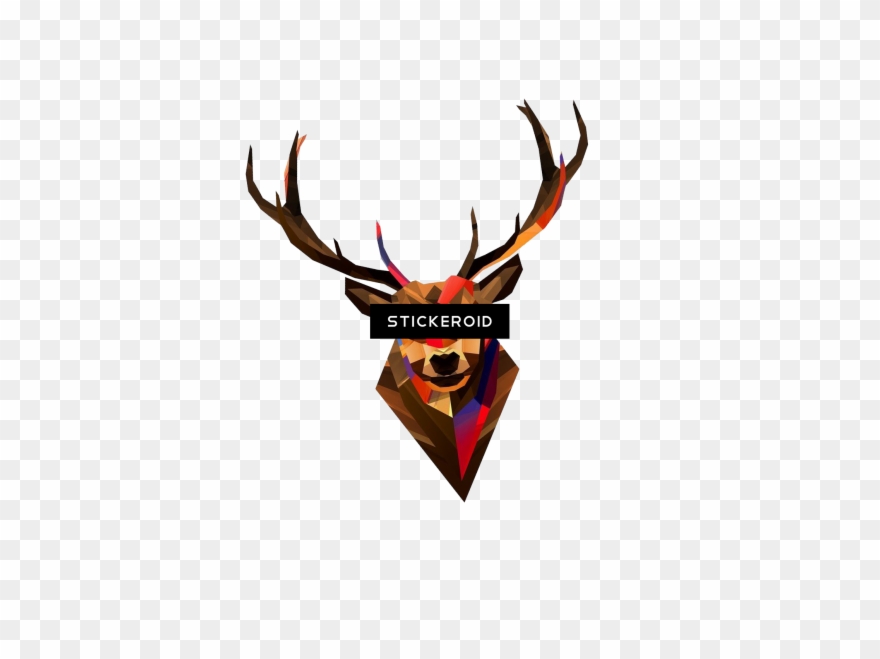 Deer Head - Geoetric Lieb Keramik Stern-ornament Clipart