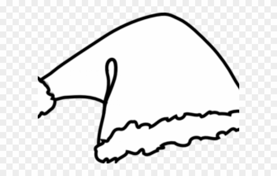 Santa Hat Clipart Artist - Santa Hat Black And White - Png Download