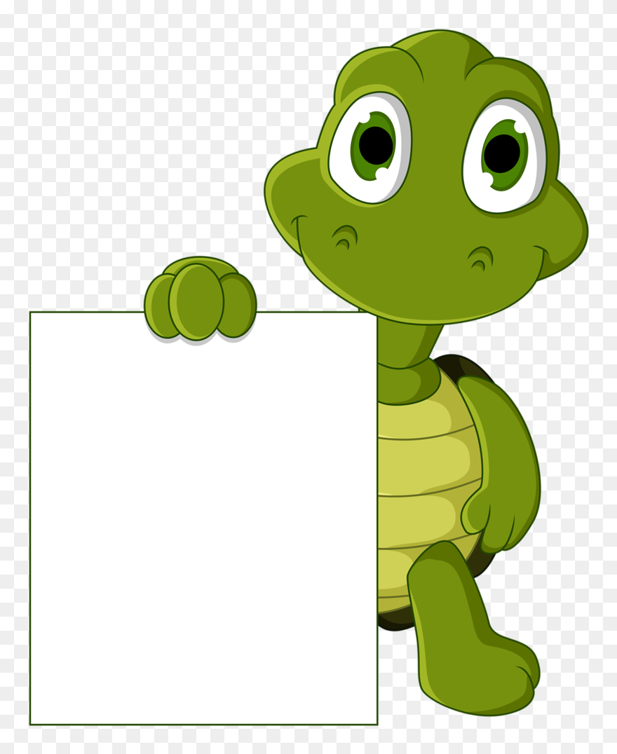 Clipart Turtle Border - Animals Name Tag - Png Download