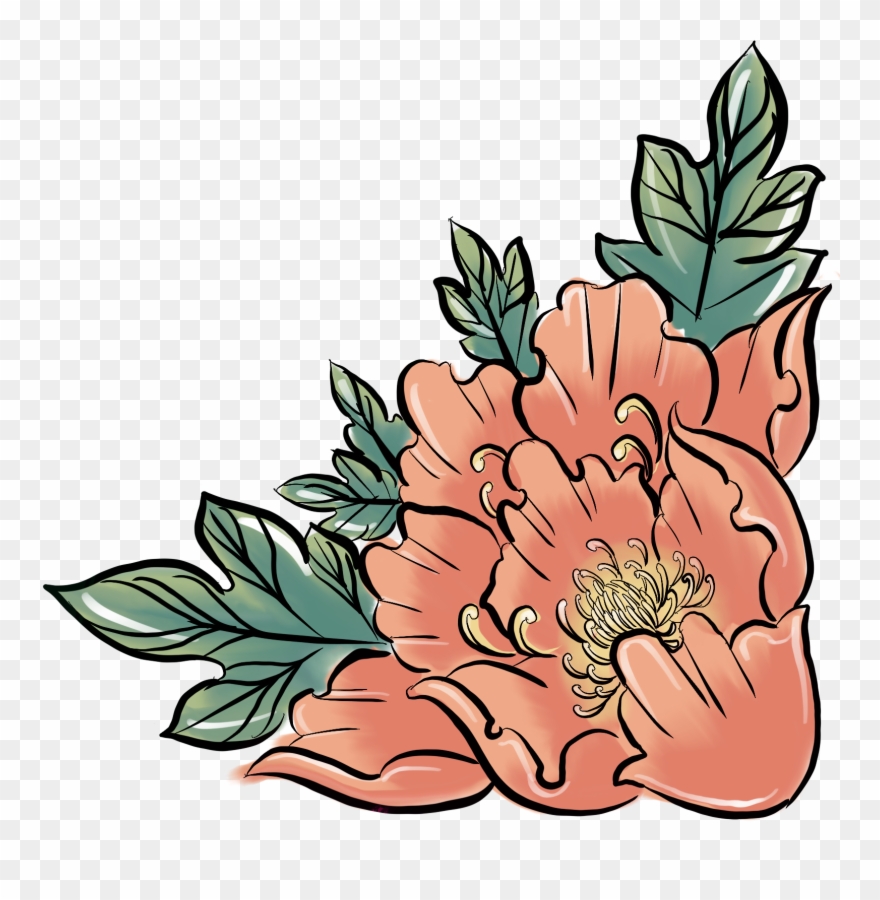 Image Of Peony Sticker - Floral Design Clipart