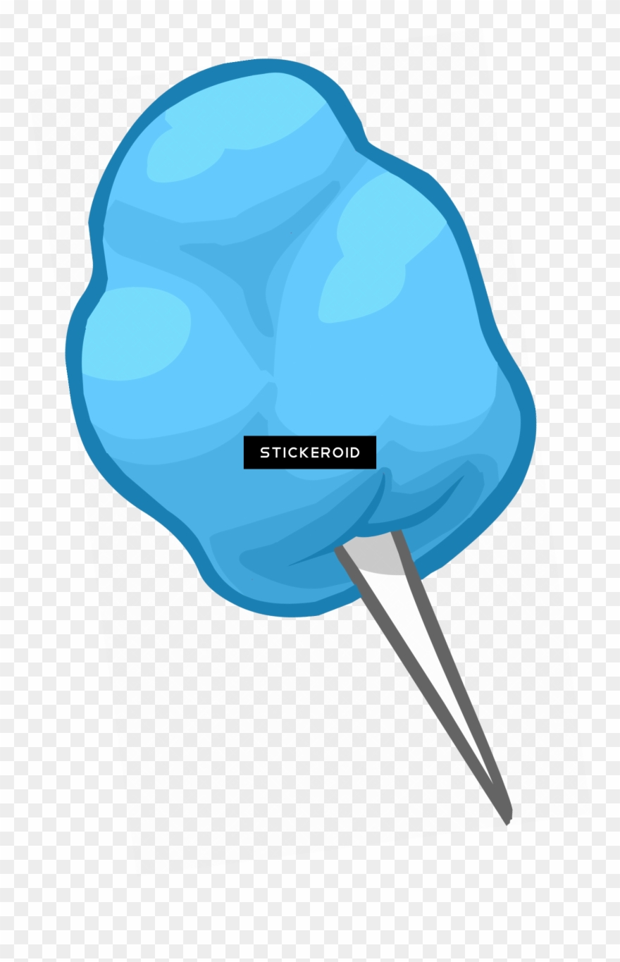 Blue Cotton Candy Lollipop Clipart