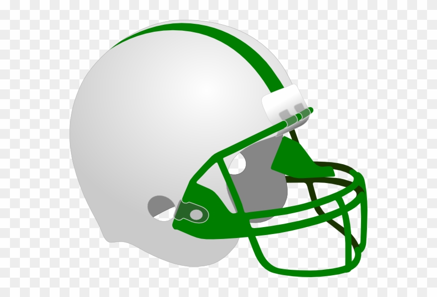 White And Green Football Helmet Clipart