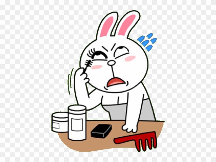 Cony's Happy Work Life - Sticker Line Make Up Clipart