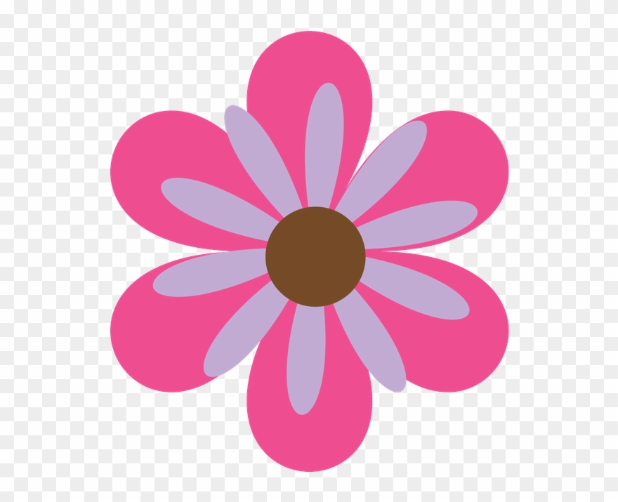 Pink And Purple Flowers, Pretty In Pink, Garden Clipart - Flowers Clipart Minus - Png Download