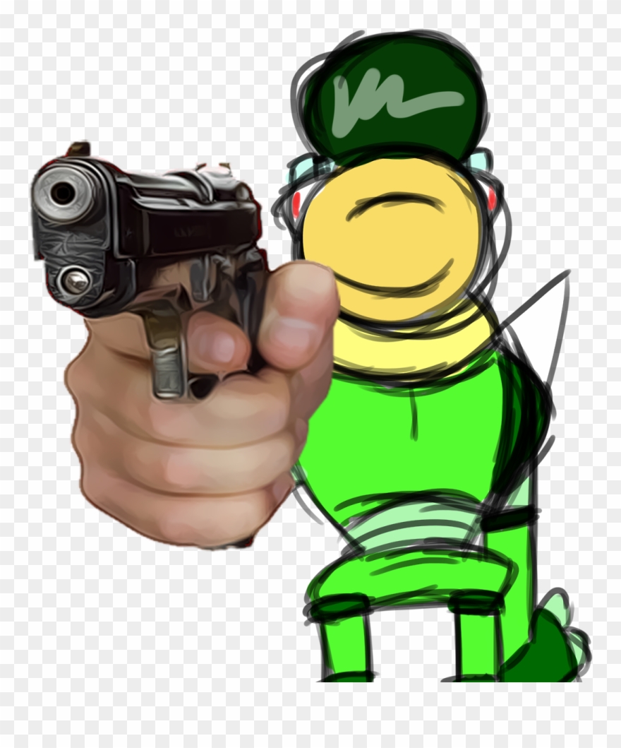 Gun In Hand Stock Clipart