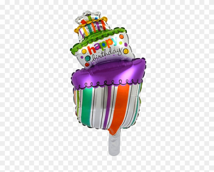 Foil Balloon 40cm "happy Birthday Cake" - Balloon Clipart