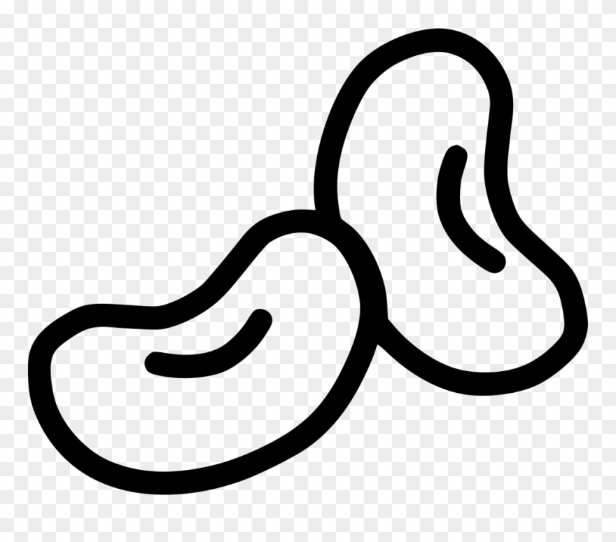 Tiptoe Clipart Vegetable - Bean Black And White Png Transparent Png