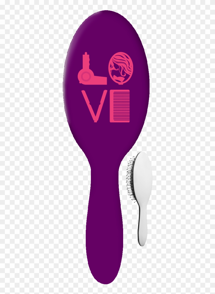 Love Hairstylist Hair Brush - Hairbrush Clipart