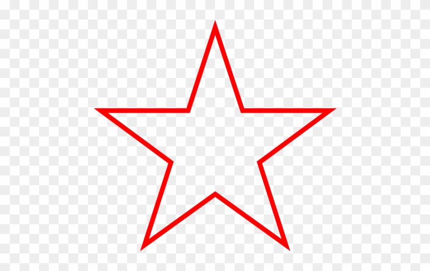 Free Transparent Hollow Star Shaped Graphics - Rotational Symmetry Shapes Clipart