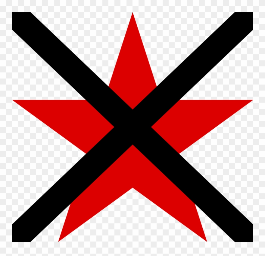 No Red Star - Anti Communist Red Star Clipart