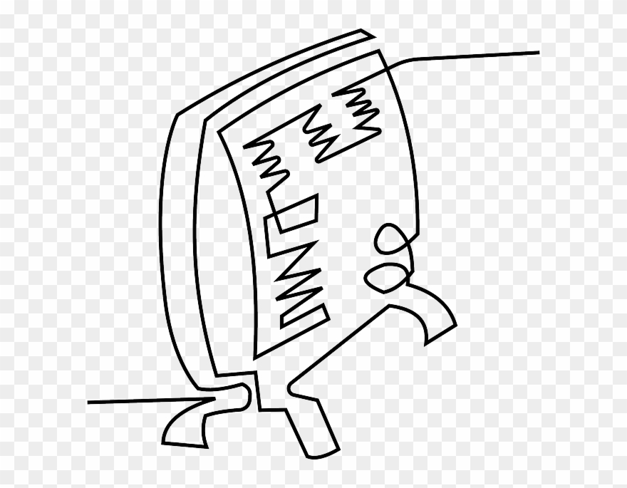 Clipart Student Outline - Black And White Heater Clipart - Png Download