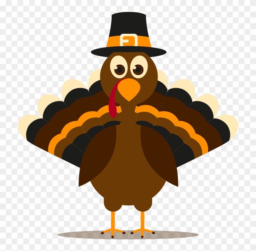 Cartoon Turkey Fulfill Nj Happy Thanksgiving Clip Art - Girl Scouts And Thanksgiving - Png Download