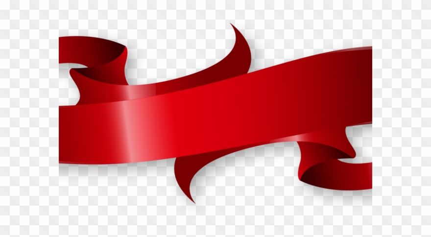 Christmas Ribbon Clipart Arrow - Red Ribbon Banner Png Transparent Png