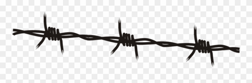 Clip Art Free Barb Wire Clipart Old Fence - Barbed Wire Clipart - Png Download