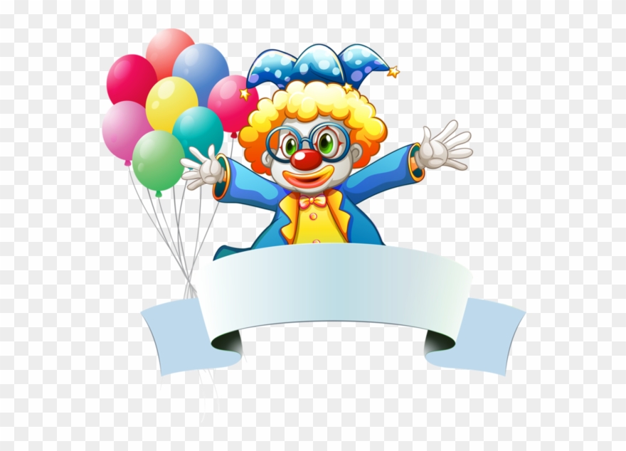 Clowns And Balloons - Clown With Balloons Clipart - Png Download
