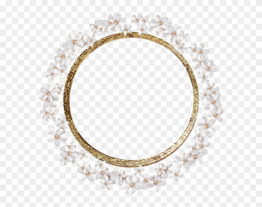 Forgetmenot - Frames - Gold Circle Border Design Clipart