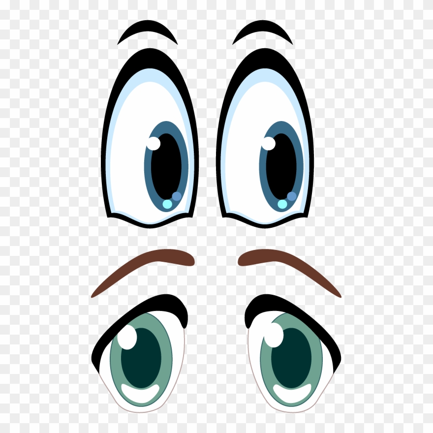 Eyebrow Clipart Yeux - Ojos Animados Png Transparent Png