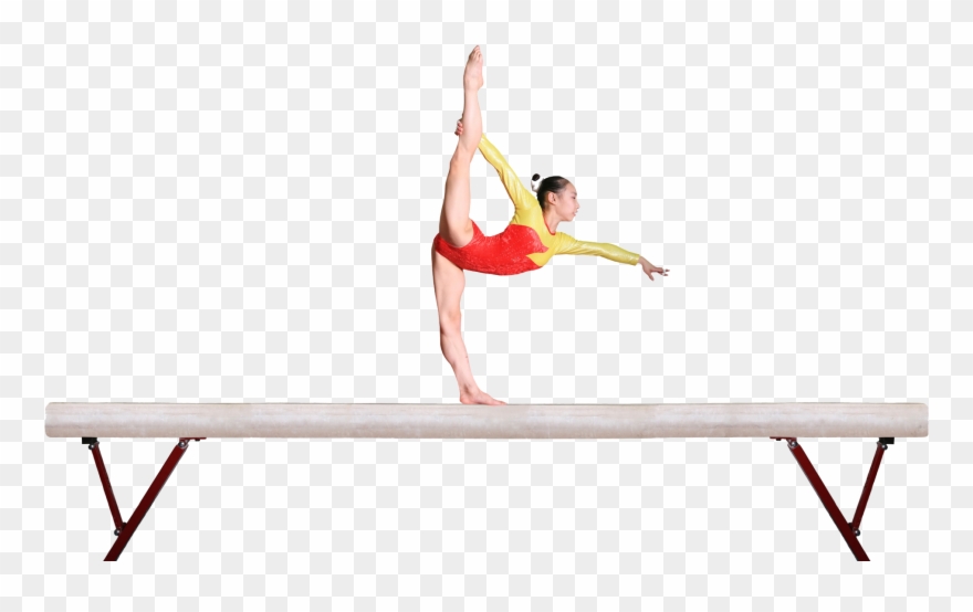 Gymnast Clipart Gymnastics Class - Riel De Equilibrio Gimnasia - Png Download