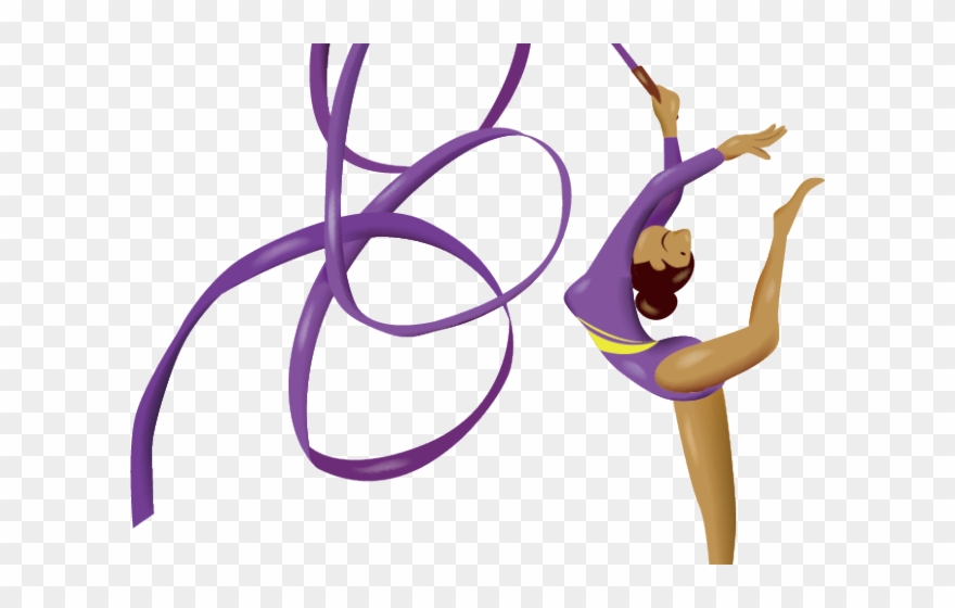 Gymnastics Clipart Purple - Rhythmic Gymnastics Clipart - Png Download