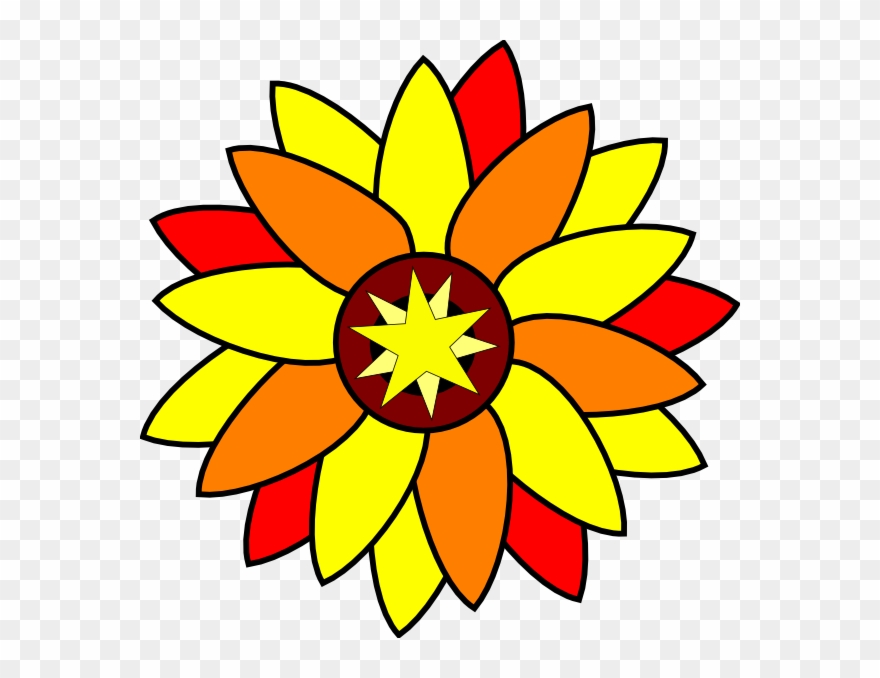 Sunflower Star Tatto Svg Clip Arts 600 X 598 Px - Png Download