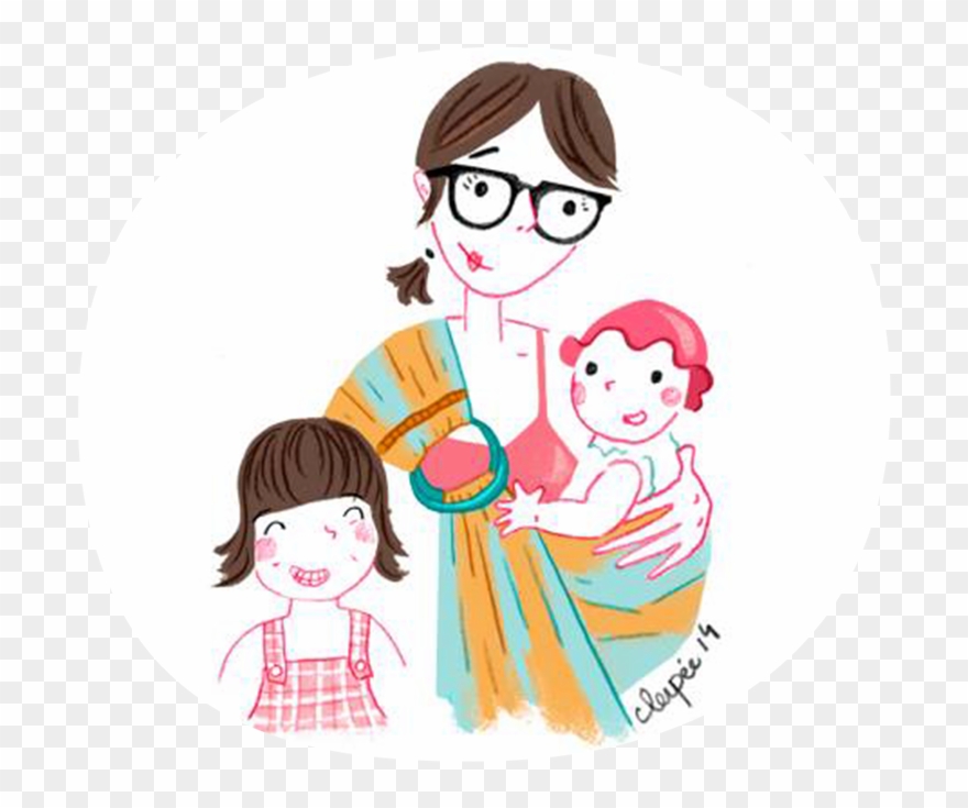 Mummy's Little Girl - Cartoon Clipart