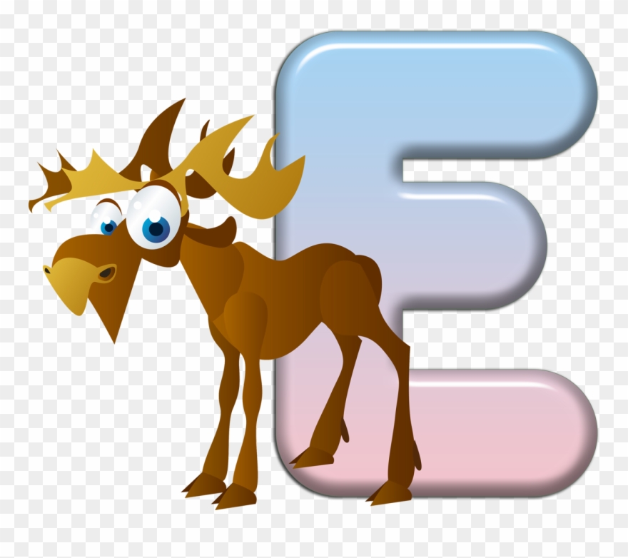 Flores Y Letras Para Decoupage - E Is For Elk Clipart