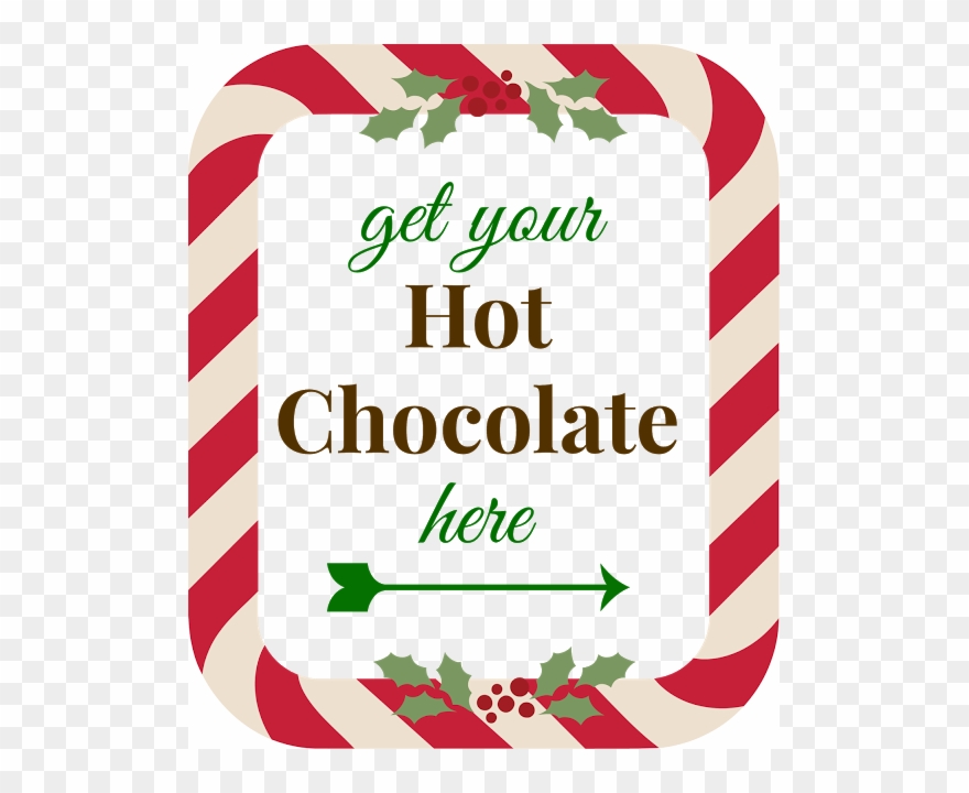 Hot Chocolate Station - Free Hot Chocolate Sign Clipart