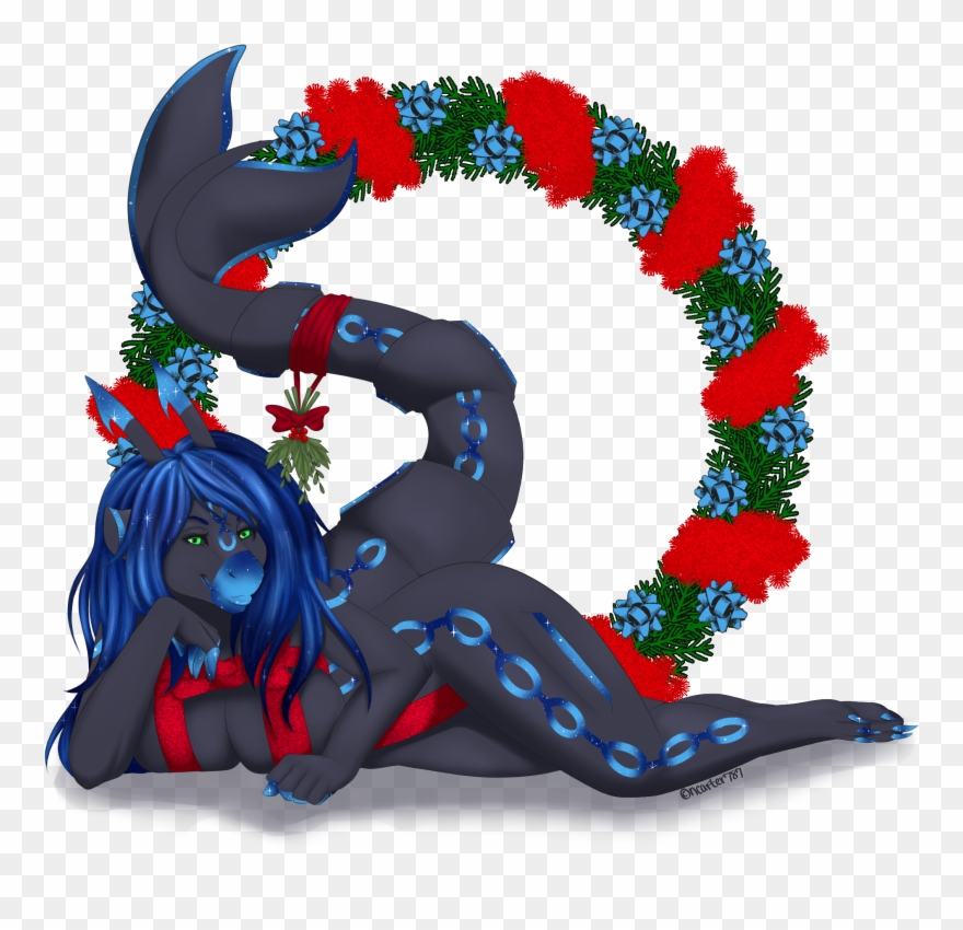 Under The Mistletoe - Cartoon Clipart