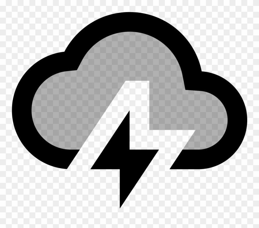 The Icon Is A Stylized Depiction Of A Storm Cloud - Cloud Icon Material Design Png Clipart